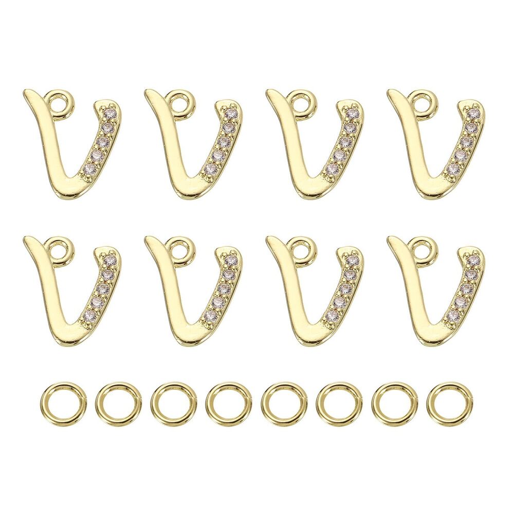 5738 8 Pcs Letter Charm Bulk Initial Charm Alphabet Charm Pendant